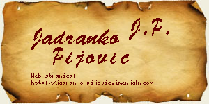 Jadranko Pijović vizit kartica